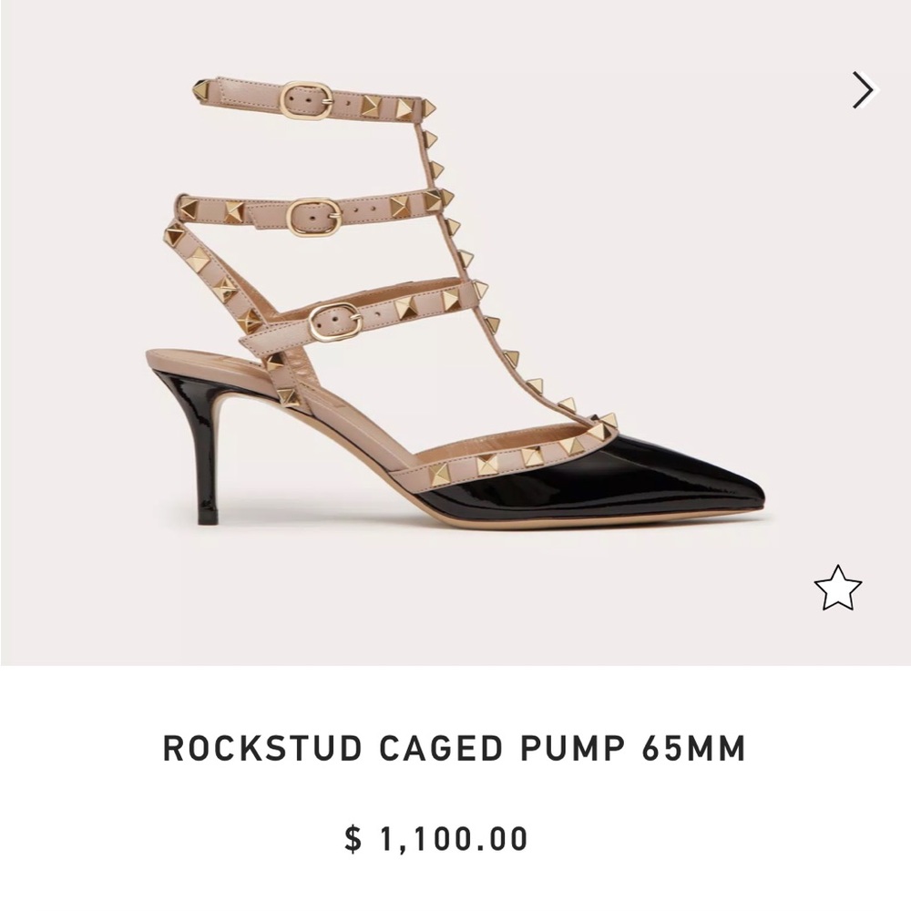 Valentino Rockstud Caged Pump Leather